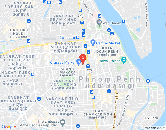 乌亚西1分区, 马卡拉区, 金边地图