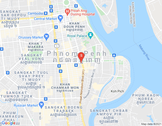 ボンリアン, ドーンペン, プノンペンの地図