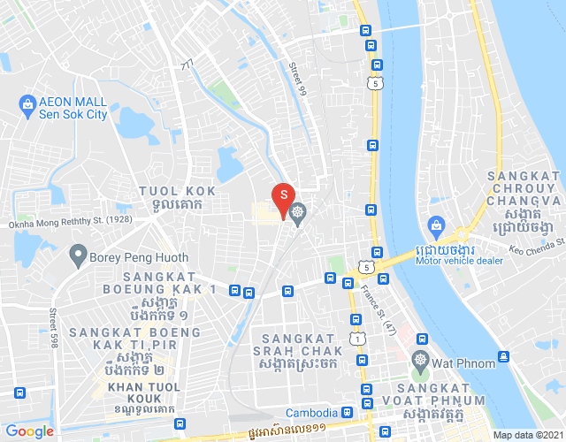 トゥールサンケ, ルッセイケオ, プノンペンの地図