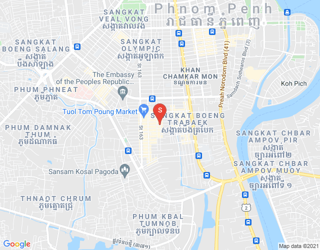 Carte de BKK 1, Boeng Keng Kang, Phnom Penh
