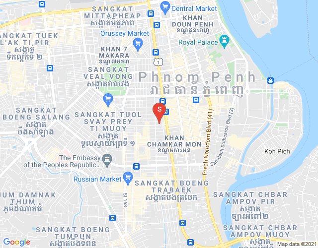 Map of PROPERTIES DABEST, BKK 2, Boeng Keng Kang, Phnom Penh