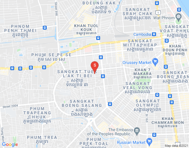 Tuek L'ak 3镇, 堆谷区, 金边地图