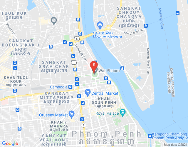 Map of Tonle Bassac, Chamkarmon, Phnom Penh