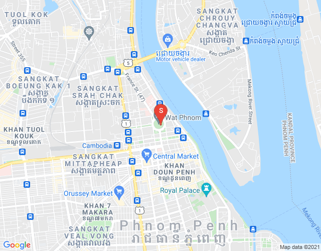 Map of CO LTD PROPERTIES DABEST PROPERTIES CAMBODIA, BKK 1, Boeng Keng Kang, Phnom Penh