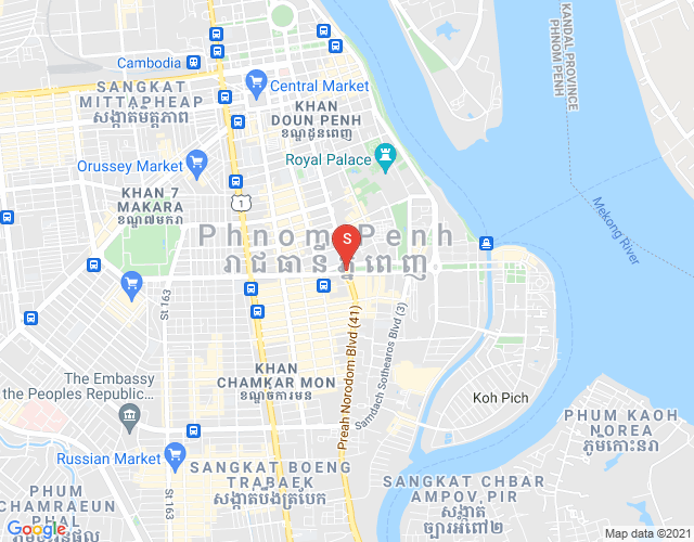 Map of Boeng Reang, Daun Penh, Phnom Penh