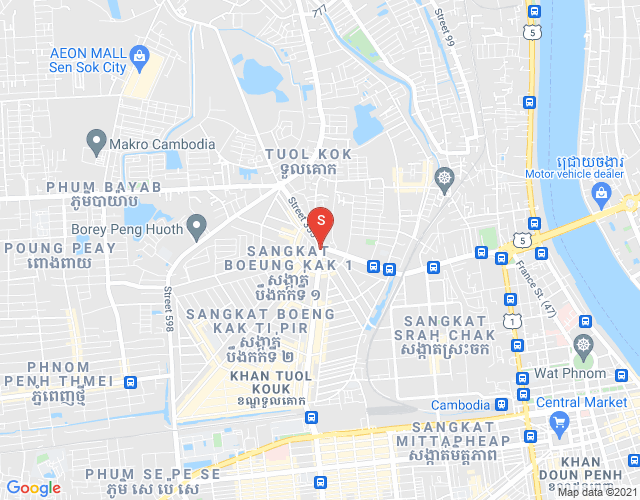 ブン・カック1, トゥールコーク, プノンペンの地図
