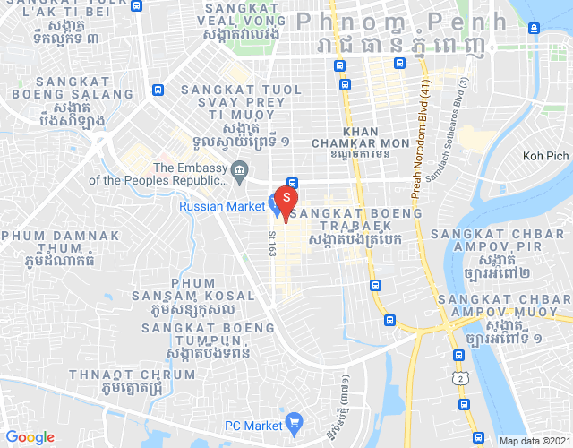 Carte de Toul Tum Poung 1, Chamkarmon, Phnom Penh