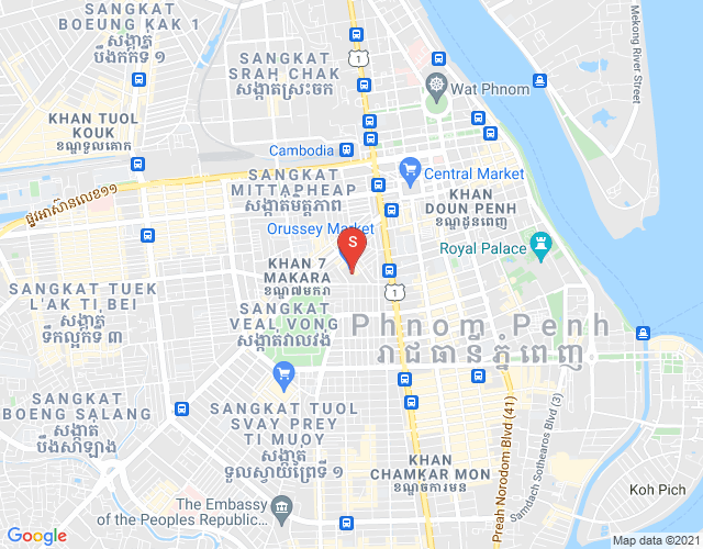 Mapa: CAMBODIA PHNOM PENH OFFICE DABEST PROPERTIES CAMBODIA CO LTD PROPERTIES, Veal Vong, 7 Makara, Phnom Penh