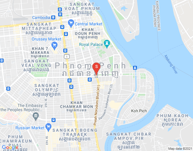 Map of Tonle Bassac, Chamkarmon, Phnom Penh