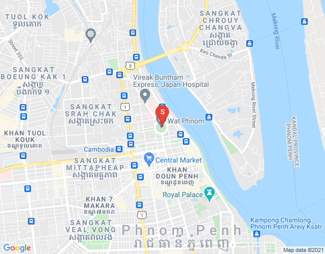 Карта LTD PROPERTIES DABEST PROPERTIES CAMBODIA CO, Тул Том Пунг 1, Чамкармон, Пномпень