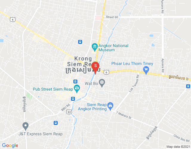 Mapa: Svay Dankum, Siem Reap