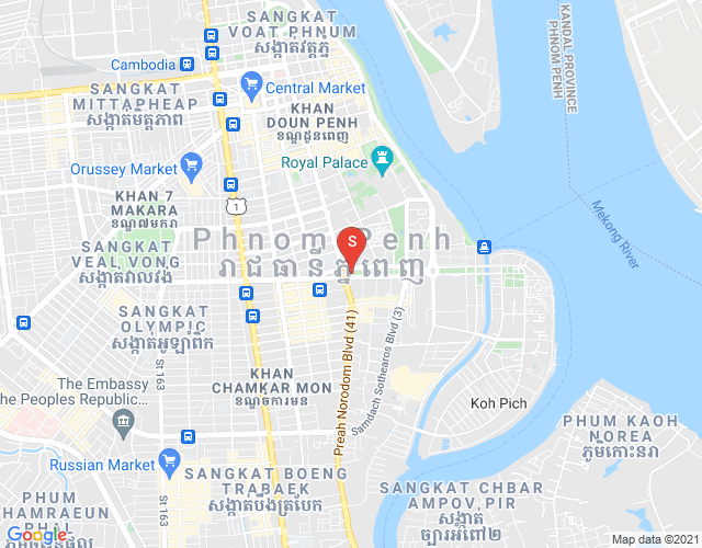 Mapa: Tonle Bassac, Chamkarmon, Phnom Penh