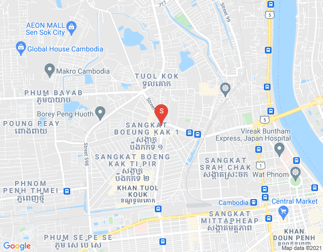 แผนที่ บึงกัก 1, ตวลโคก, พนมเปญ