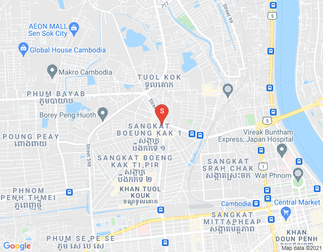 แผนที่ บึงกัก 1, ตวลโคก, พนมเปญ