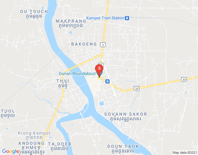 Map of Dabest Properties, Kampong Kraeng, Tuek Chhou, Kampot