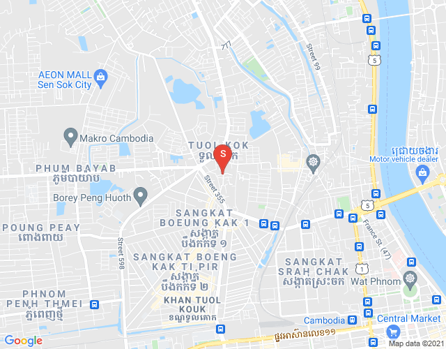 トゥールサンケ, ルッセイケオ, プノンペンの地図