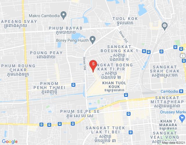 Carte de Phnom Penh Galaxy Garden