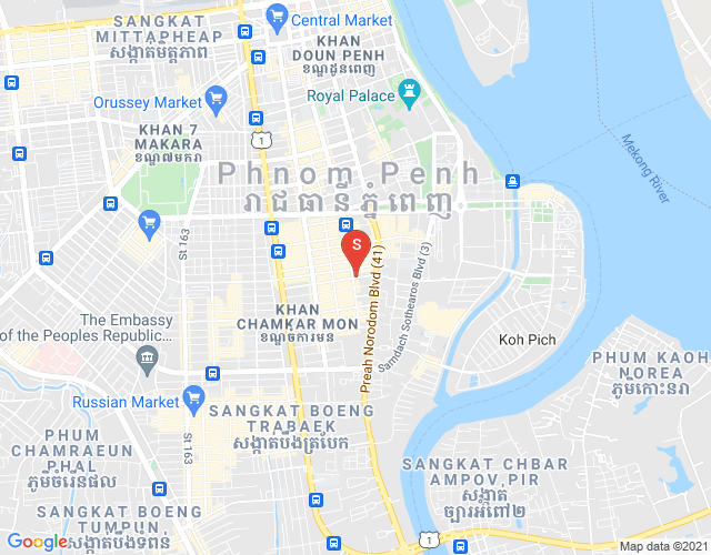 万景岗1分区（BKK1), 波哥堪, 金边地图