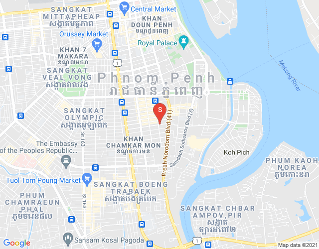 万景岗1分区（BKK1), 波哥堪, 金边地图