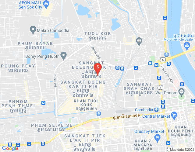 Carte de Toul Kork, Phnom Penh
