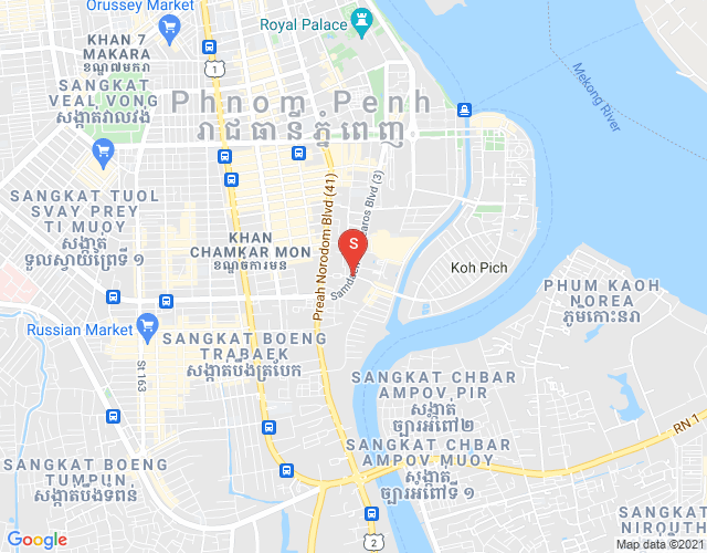 Map of Tonle Bassac, Chamkarmon, Phnom Penh