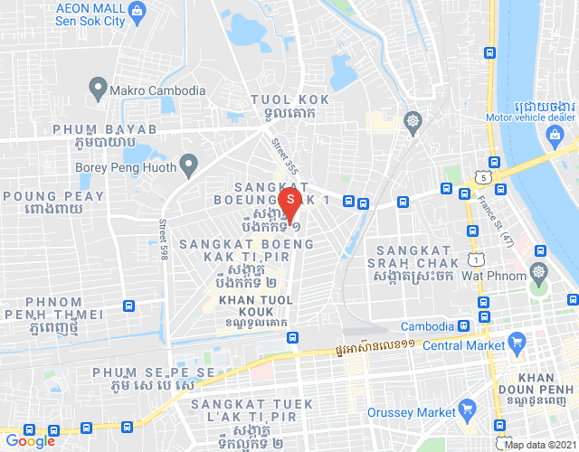 แผนที่ บึงกัก 1, ตuolโกก, พนมเปญ