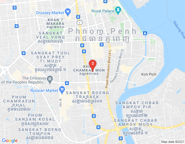 万景岗2分区（BKK2), 波哥堪, 金边地图