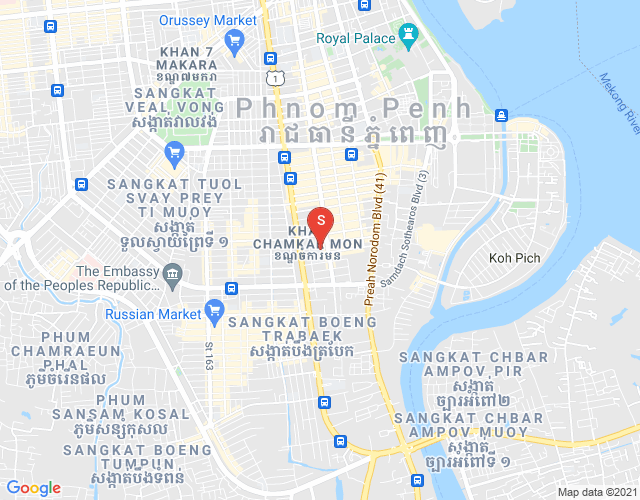 Map of BKK 2, Boeng Keng Kang, Phnom Penh