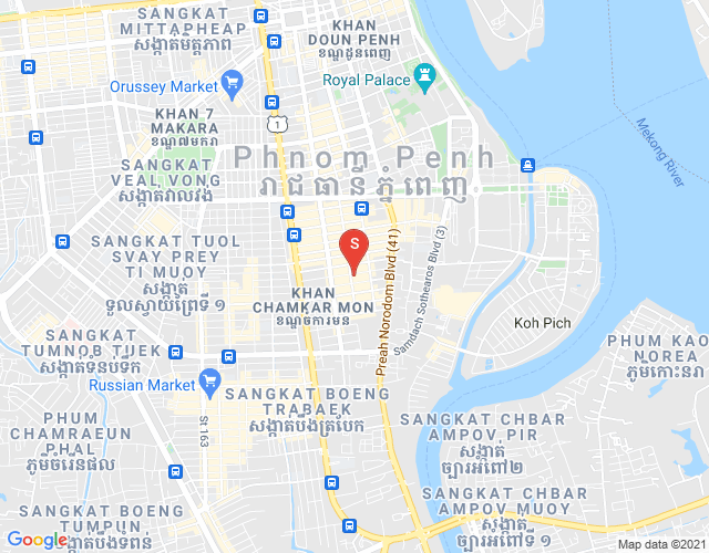 万景岗1分区（BKK1), 波哥堪, 金边地图