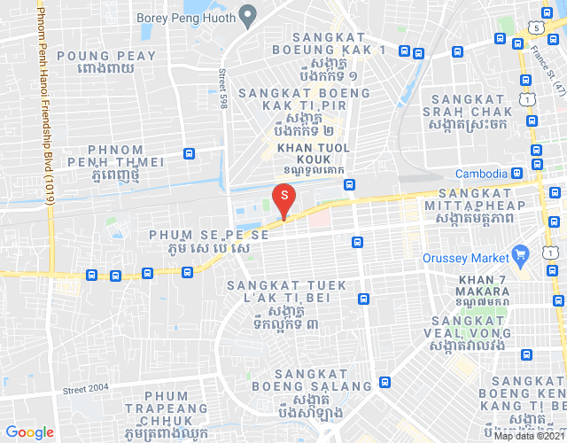 Tuek L'ak 1区, 堆谷区, 金边地图