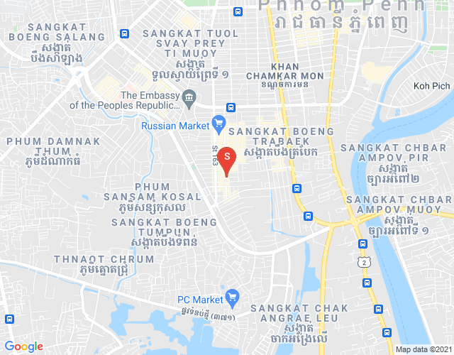 Map of Toul Svay Prey 2, Boeng Keng Kang, Phnom Penh