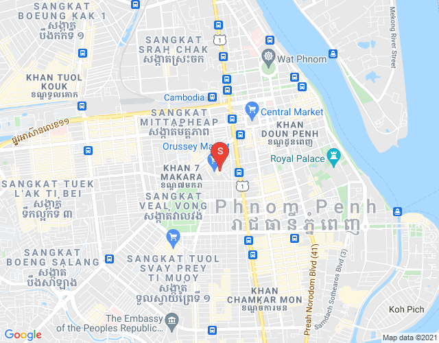 乌亚西1分区, 马卡拉区, 金边地图