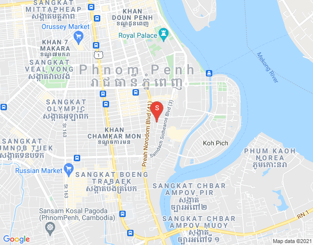万景岗1分区（BKK1), 波哥堪, 金边地图