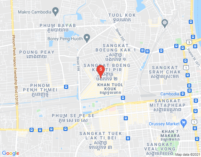 Carte de Boeung Kak 2, Toul Kork, Phnom Penh