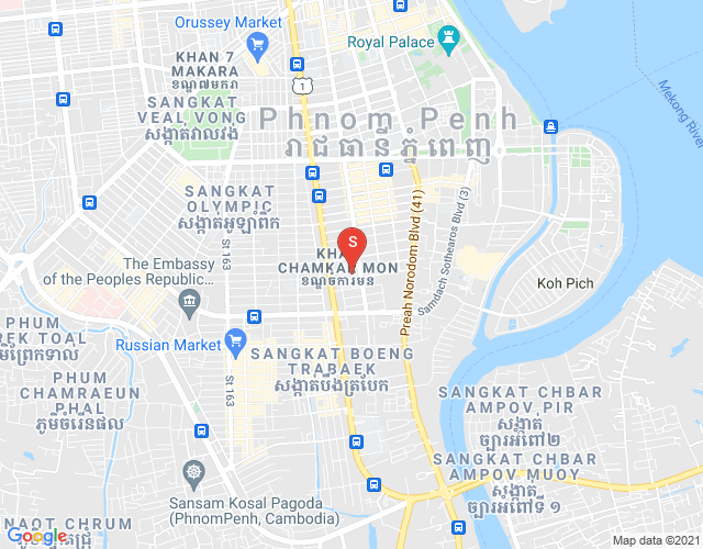 Mapa: BKK 2, Boeng Keng Kang, Phnom Penh