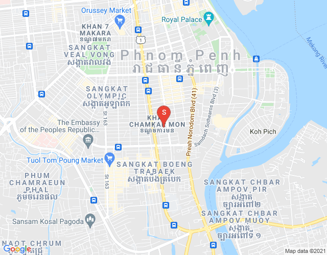 Mapa: BKK 2, Boeng Keng Kang, Phnom Penh