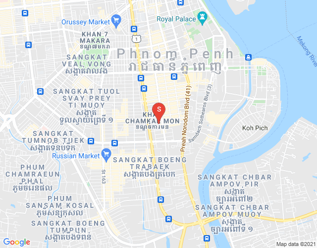 Map of BKK 2, Boeng Keng Kang, Phnom Penh