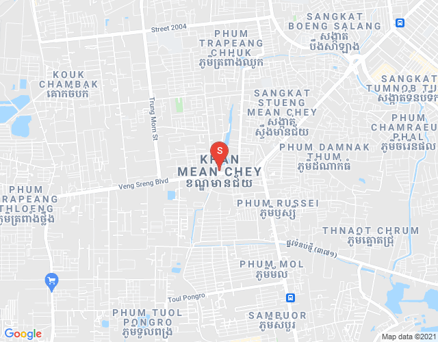 Carte de Stueng Mean chey 1, Meanchey, Phnom Penh
