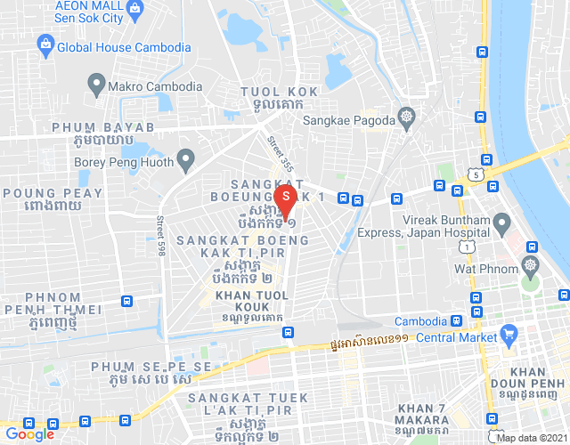 แผนที่ บึงกัก 1, ตuolโกก, พนมเปญ