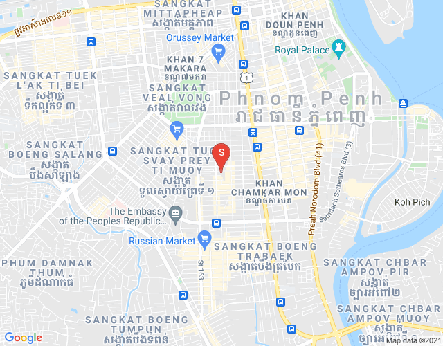 Mapa: Boeng Reang, Daun Penh, Phnom Penh