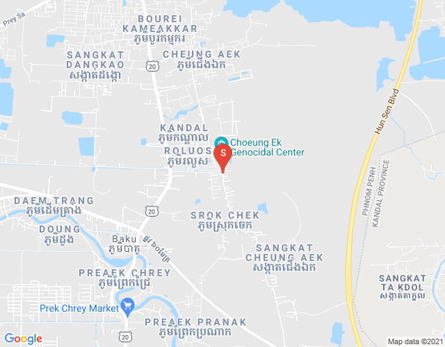 Map of Cheung Aek, Dangkao, Phnom Penh