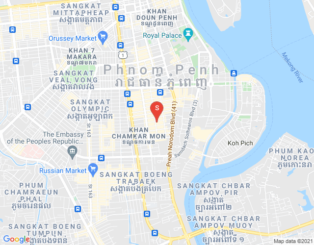 BKK 1, ボンケンコン, プノンペンの地図