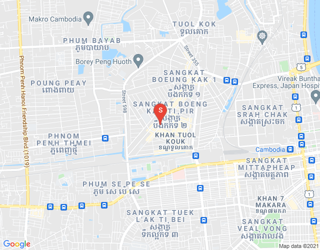 Map of Boeung Kak 2, Toul Kork, Phnom Penh