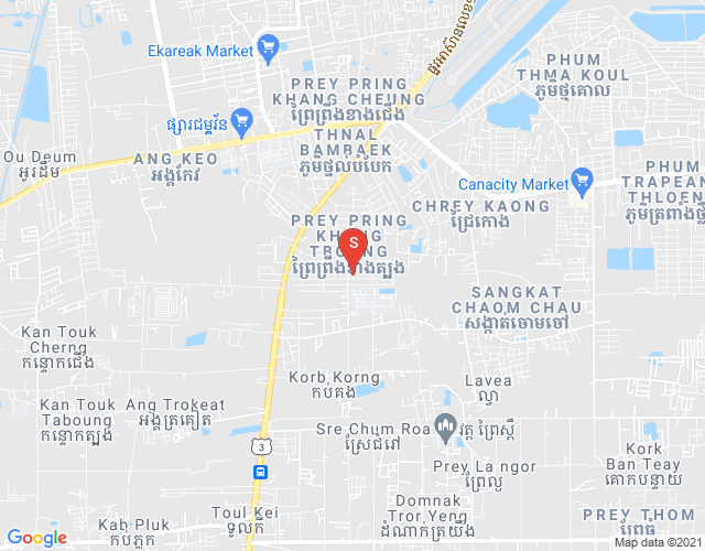 Mapa: Chaom Chau, Por Sen Chey, Phnom Penh