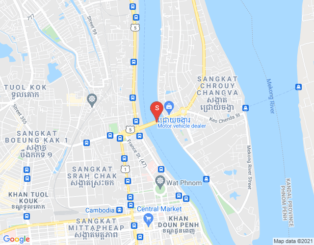 チュロイ・チャンバー, プノンペンの地図
