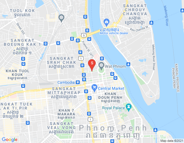 Carte de Boeng Reang, Daun Penh, Phnom Penh