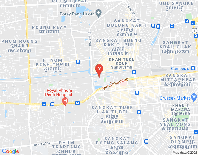 Mapa: Boeung Kak 2, Toul Kork, Phnom Penh