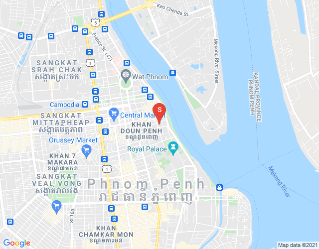 Carte de Phsar Kandal I, Daun Penh, Phnom Penh