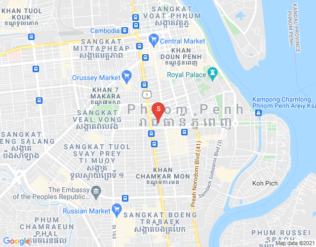 四臂湾分区, 隆边区, 金边地图