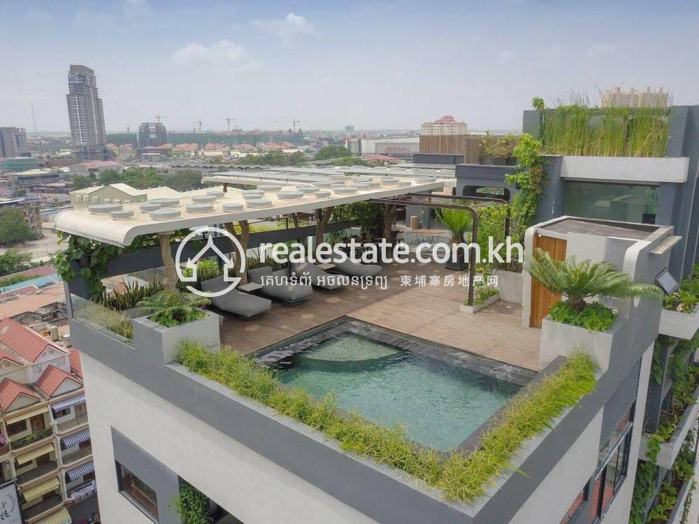 服务式公寓出租，位于, 万景岗1分区（BKK1), 波哥堪, 金边